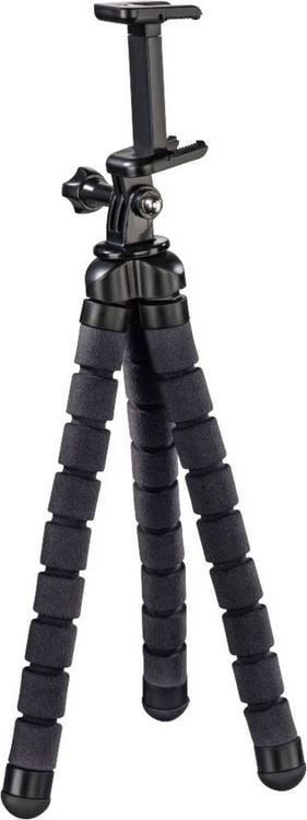 Produktbild: hama 00004613 Stativ "Flex" f&uuml;r Smartphone und GoPro, 26 cm, Schwarz
