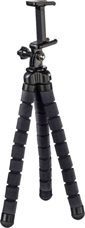 Produktbild: Hama Flex Dreibeinstativ 1/4 Zoll Arbeitsh&ouml;he=9 - 26cm Schwarz F&uuml;r Smartphones und GoPro