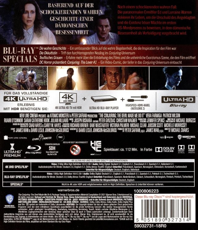Produktbild: Conjuring 3: Im Bann des Teufels (+ Blu-ray 2D)