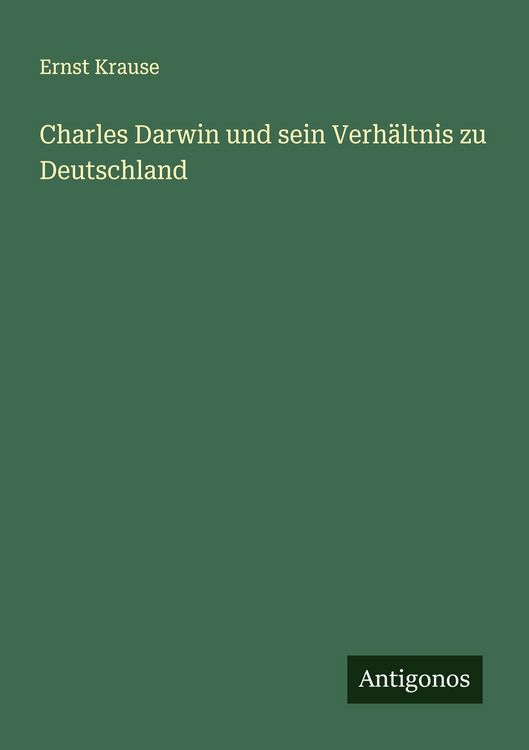 Produktbild: Charles Darwin und sein Verh&auml;ltnis zu Deutschland