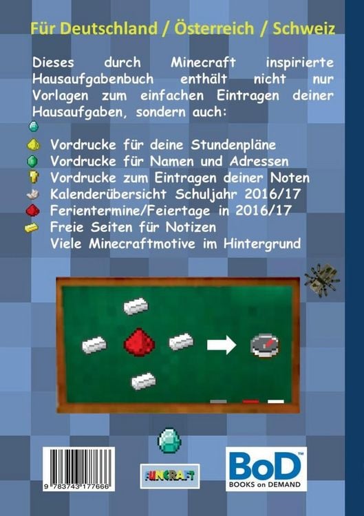 Produktbild: Funcraft - Das inoffizielle Hausaufgabenbuch f&uuml;r Minecraft Fans