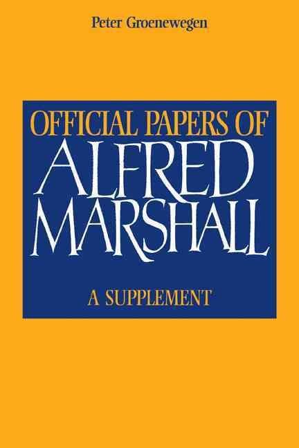 Produktbild: Official Papers of Alfred Marshall