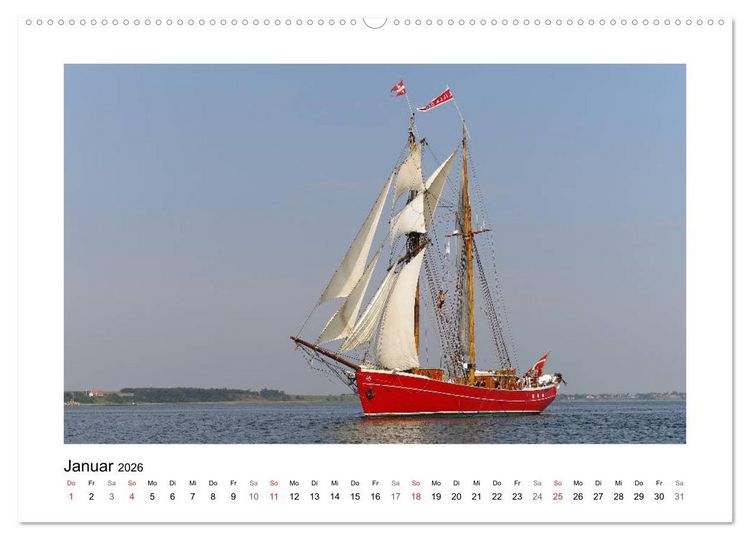 Produktbild: Segelschiffe auf dem Limfjord (Wandkalender 2026 DIN A2 quer), CALVENDO Monatskalender
