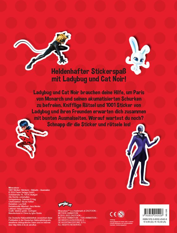 Produktbild: Miraculous: 1001 Sticker: Stickern &ndash; R&auml;tseln &ndash; Ausmalen