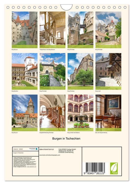 Produktbild: Burgen in Tschechien (Wandkalender 2026 DIN A4 hoch), CALVENDO Monatskalender