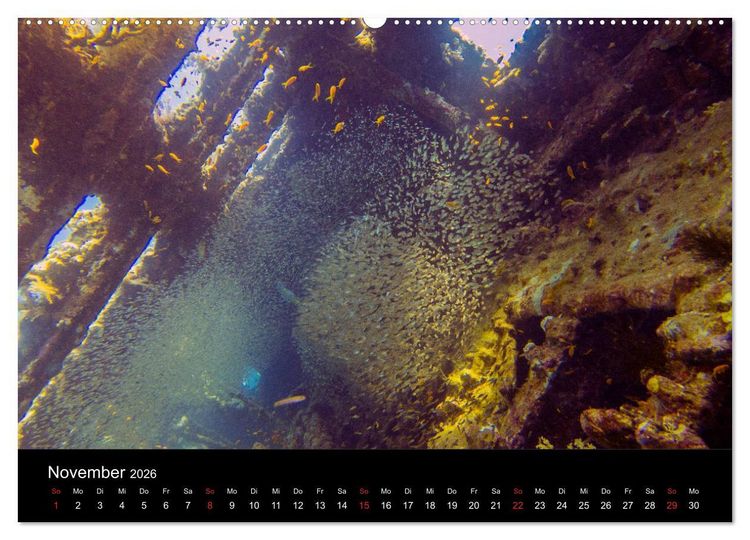 Produktbild: Abu Nuhas - Wracks im Roten Meer (hochwertiger Premium Wandkalender 2026 DIN A2 quer), Kunstdruck in Hochglanz