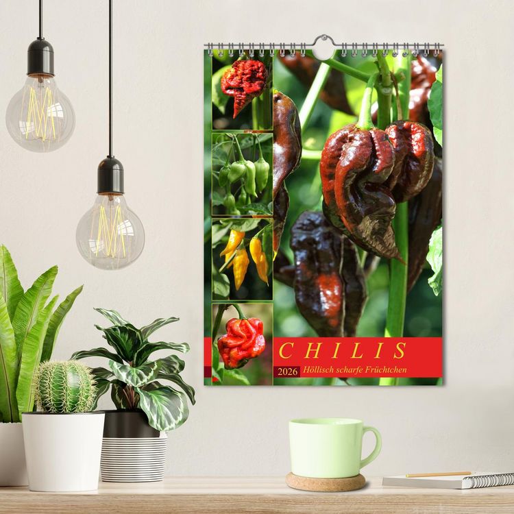 Produktbild: Chilis - H&ouml;llisch scharfe Fr&uuml;chtchen (Wandkalender 2026 DIN A4 hoch), CALVENDO Monatskalender