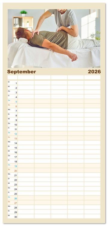 Produktbild: Familienplaner 2026 - Chiropraktik - mit den H&auml;nden behandeln mit 5 Spalten (Wandkalender, 21 x 45 cm) CALVENDO