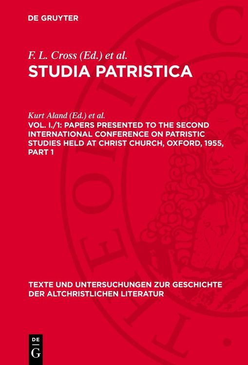 Produktbild: Papers presented to the Second International Conference on Patristic Studies held at Christ Church, Oxford, 1955, Part 1