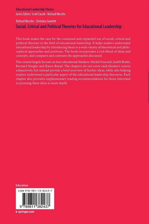 Produktbild: Social, Critical and Political Theories for Educational Leadership