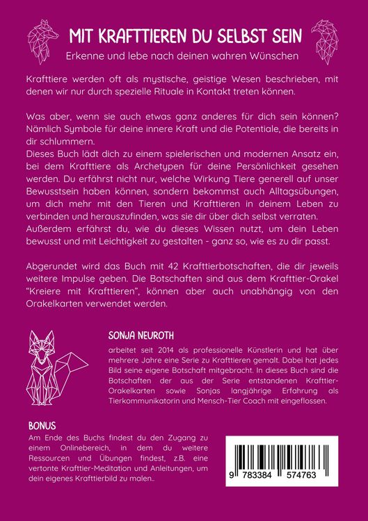 Produktbild: Krafttiere: Inspiration f&uuml;r deine Selbsterkenntnis und ein Leben nach deinen W&uuml;nschen