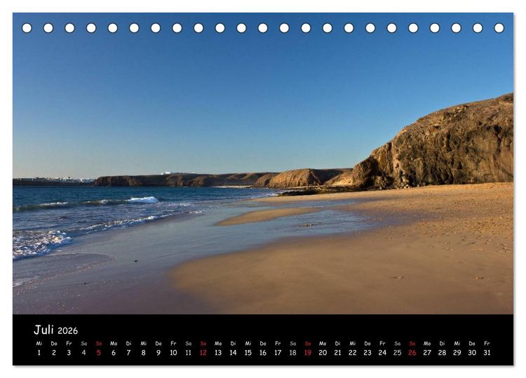 Produktbild: Lanzarote - Insel der Vulkane (Tischkalender 2026 DIN A5 quer), CALVENDO Monatskalender