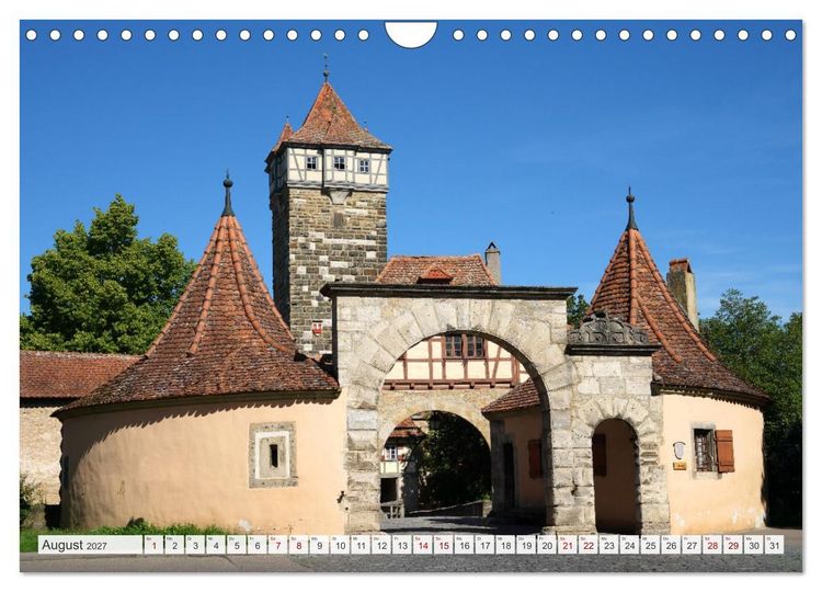 Produktbild: Rothenburg ob der Tauber. Sehensw&uuml;rdigkeiten. (Wandkalender 2027 DIN A4 quer), CALVENDO Monatskalender