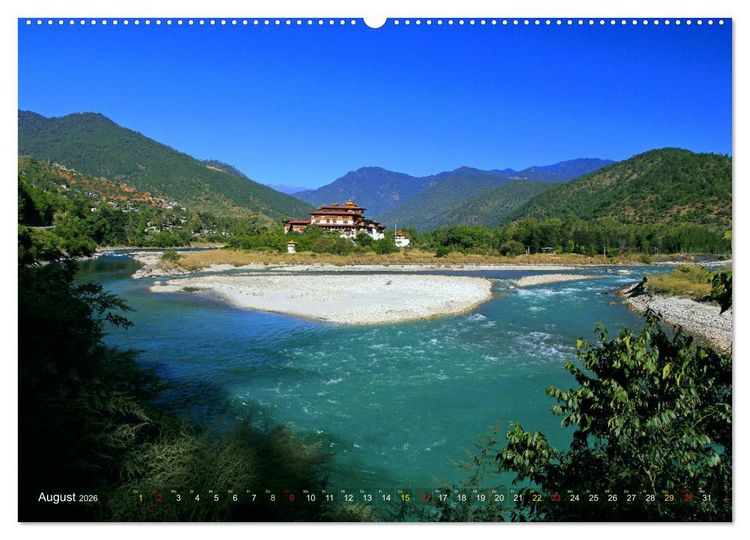 Produktbild: K&ouml;nigreich Bhutan - Juwel am Himalaya (hochwertiger Premium Wandkalender 2026 DIN A2 quer), Kunstdruck in Hochglanz
