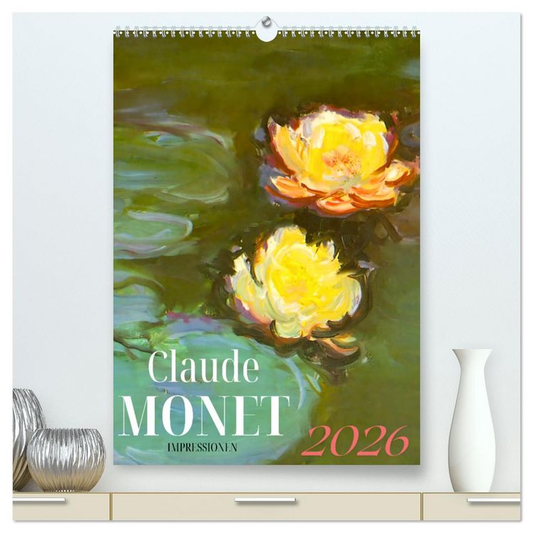 Produktbild: Claude Monet Impressionen 2026 (hochwertiger Premium Wandkalender 2026 DIN A2 hoch), Kunstdruck in Hochglanz