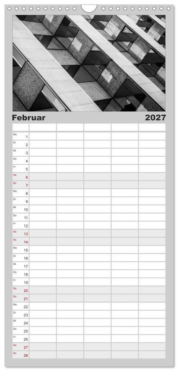 Produktbild: Familienplaner 2027 - Architektur - Fassaden im Detail 2027 mit 5 Spalten (Wandkalender, 21 x 45 cm) CALVENDO