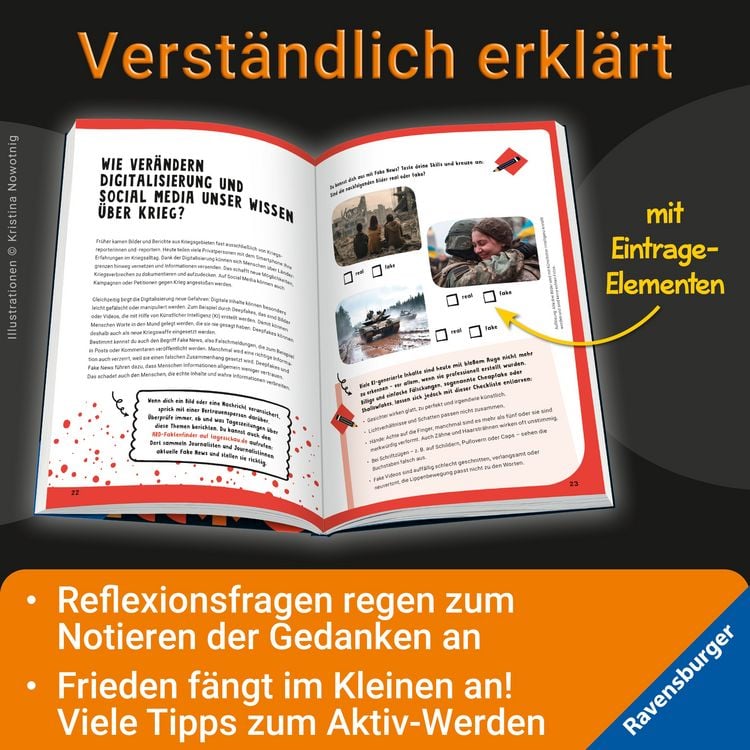 Produktbild: Let's talk about - Frieden und Kriege. Dein Eintragebuch