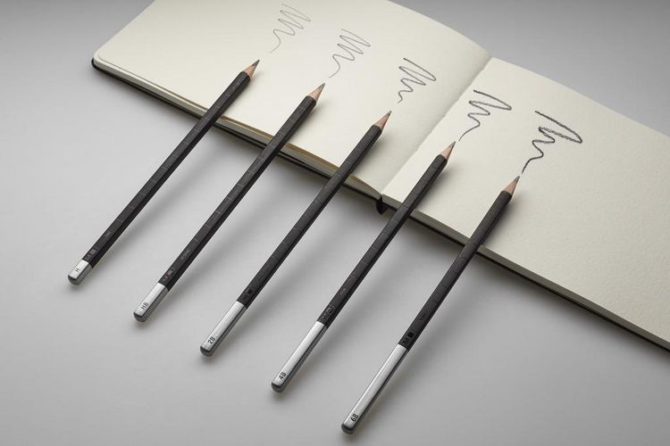 Produktbild: Moleskine Zeichenstift-Set, 5 Bleistifte