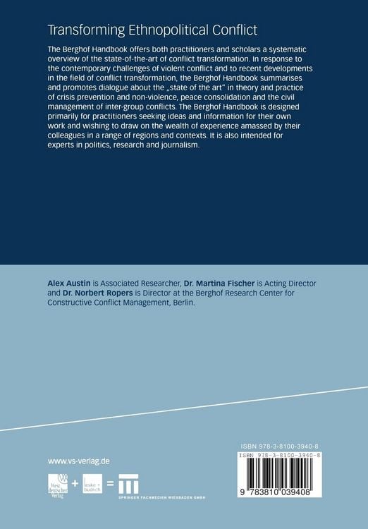 Produktbild: Transforming Ethnopolitical Conflict