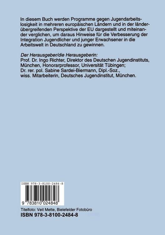 Produktbild: Jugendarbeitslosigkeit