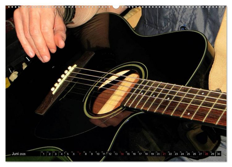 Produktbild: JAZZGITARREN in Szene gesetzt (hochwertiger Premium Wandkalender 2026 DIN A2 quer), Kunstdruck in Hochglanz