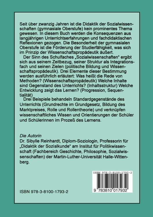 Produktbild: Didaktik der Sozialwissenschaften