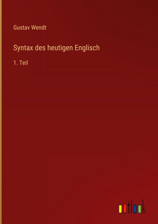 Produktbild: Syntax des heutigen Englisch