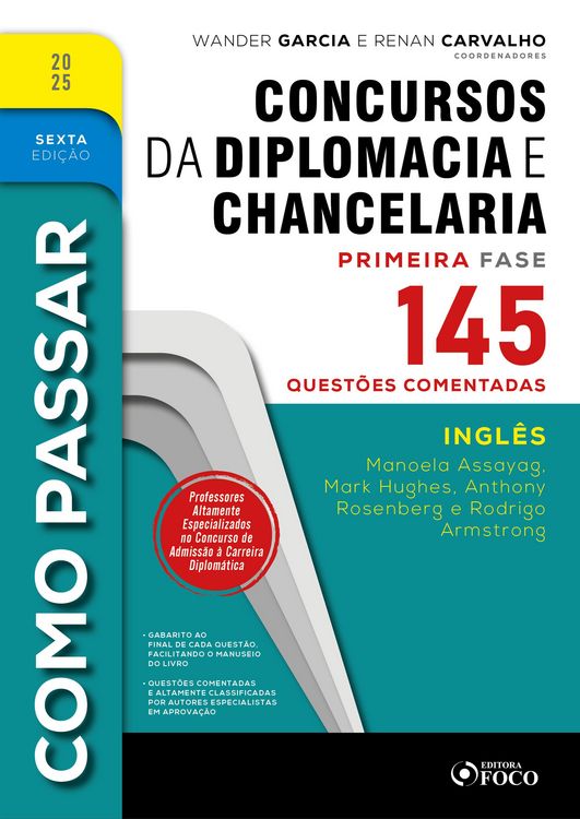 Produktbild: Como Passar em Concursos de Diplomacia e Chancelaria - 6&ordf; Ed - 2025