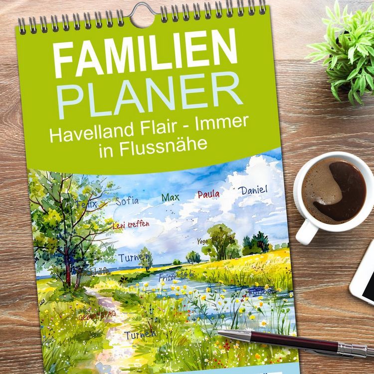Produktbild: Familienplaner 2026 - Havelland Flair - Immer in Flussn&auml;he mit 5 Spalten (Wandkalender, 21 x 45 cm) CALVENDO