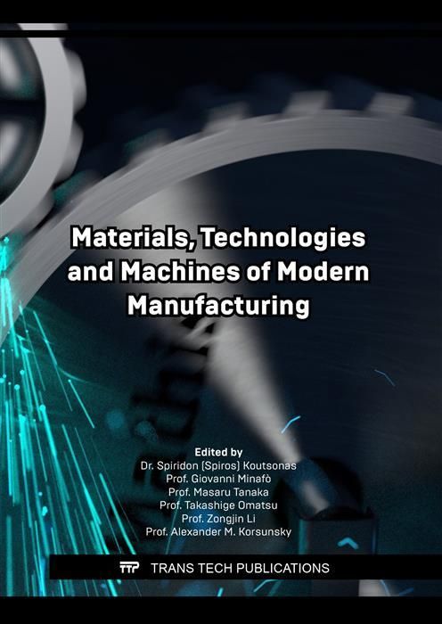 Produktbild: Materials, Technologies and Machines of Modern Manufacturing