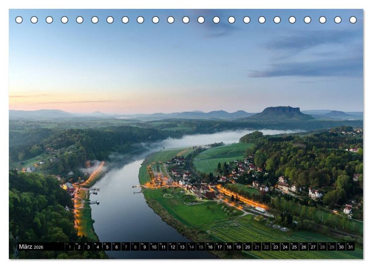 Produktbild: Wundersch&ouml;nes Elbsandsteingebirge (Tischkalender 2026 DIN A5 quer), CALVENDO Monatskalender