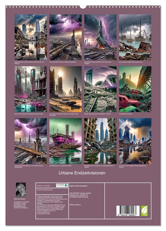 Produktbild: Urbane Endzeitvisionen (hochwertiger Premium Wandkalender 2026 DIN A2 hoch), Kunstdruck in Hochglanz