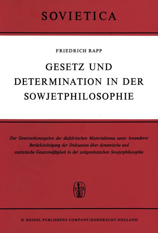 Produktbild: Gesetz und Determination in der Sowjetphilosophie