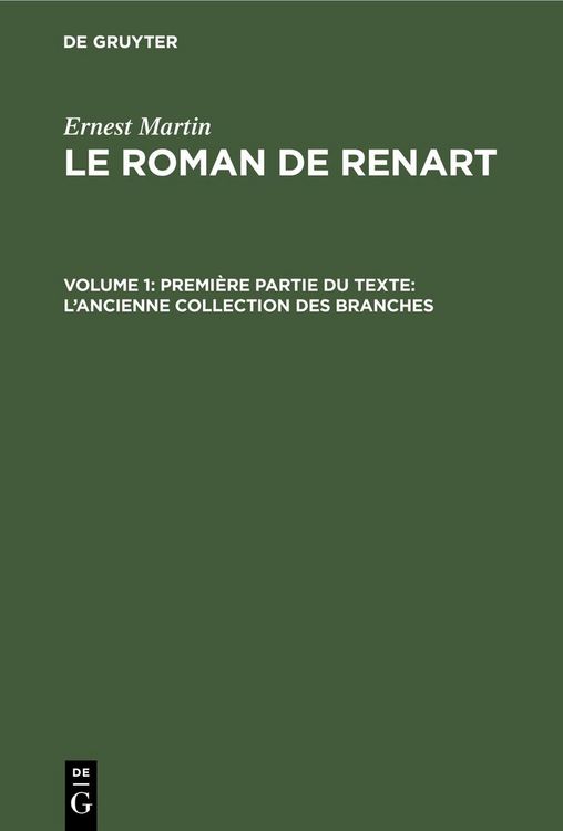 Produktbild: Premi&egrave;re partie du texte: L'ancienne collection des branches