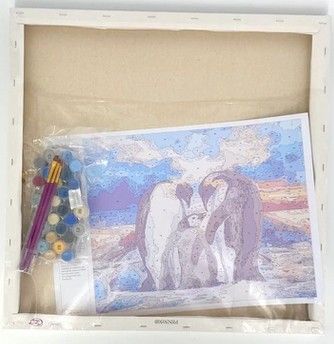 Produktbild: Craft Buddy PBN5050B - Paint by Numbers, Penguin Family, 50x50 cm