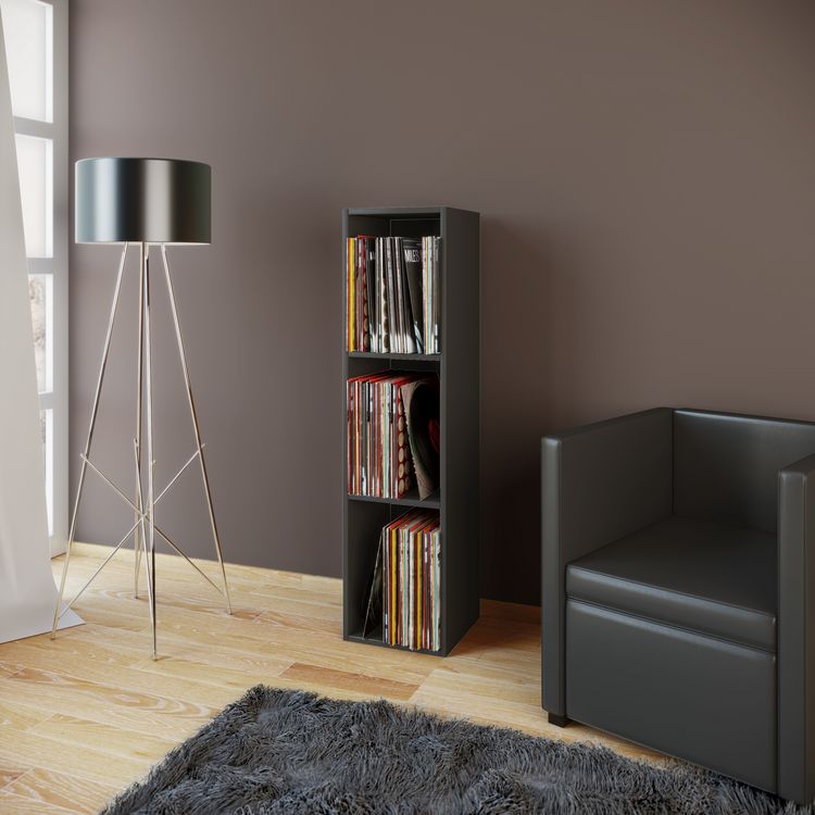 Produktbild: Holz Schallplatten LP Stand Regal Platto 3fach