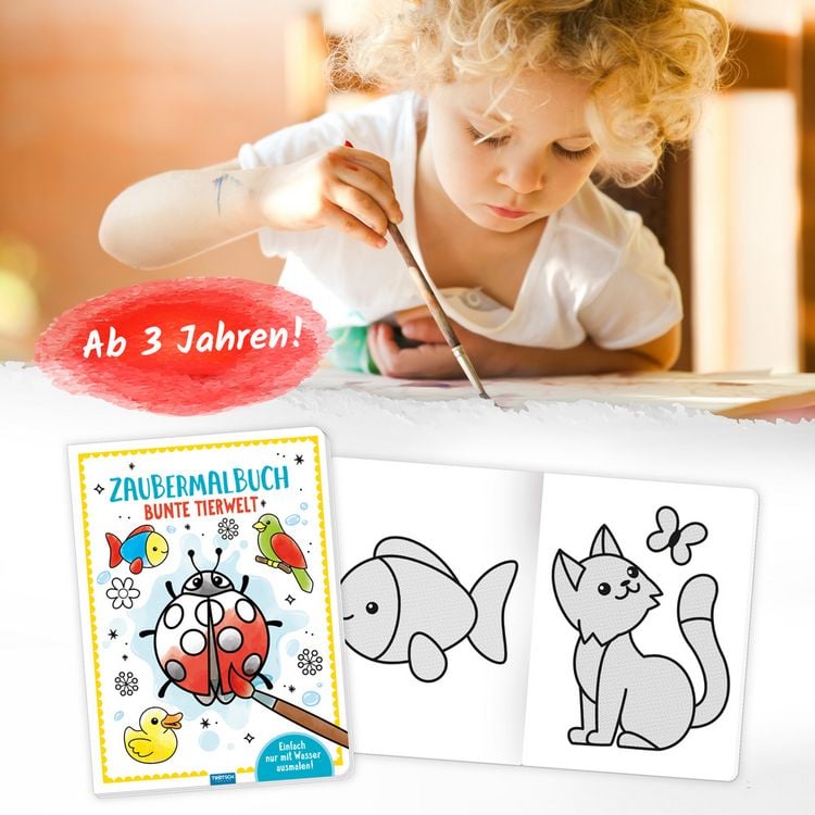 Produktbild: Tr&ouml;tsch Malbuch Zaubermalbuch Bunte Tierwelt
