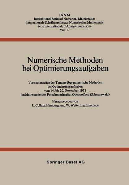 Produktbild: Numerische Methoden bei Optimierungsaufgaben
