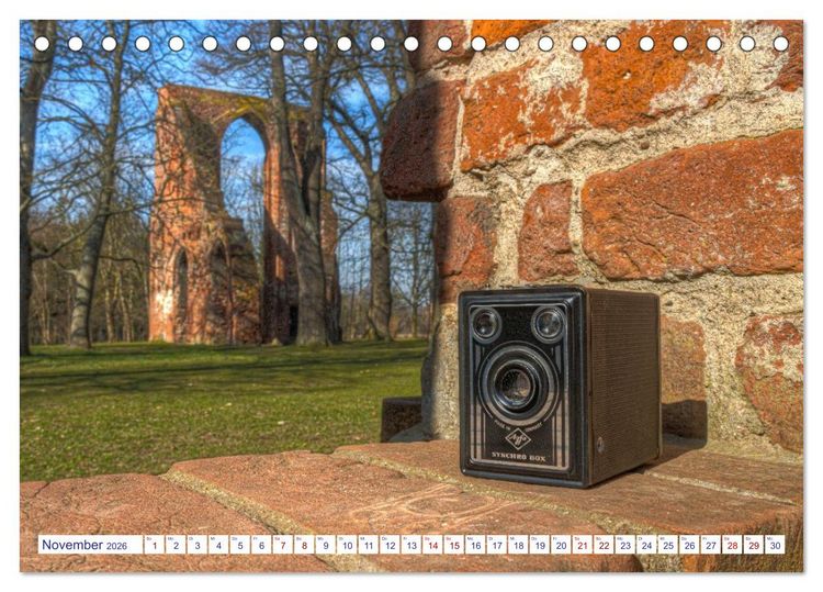 Produktbild: Alte Fotoapparate, Augenzeugen der Zeit (Tischkalender 2026 DIN A5 quer), CALVENDO Monatskalender
