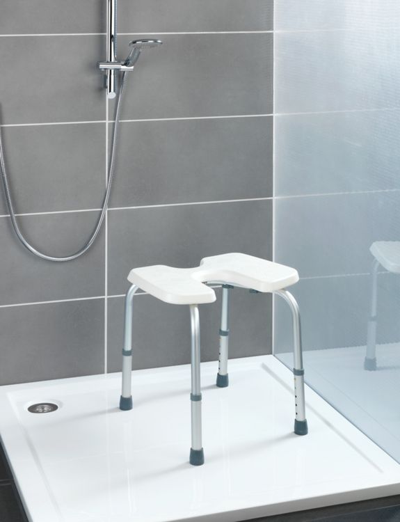 Produktbild: Hygienehocker Mod. Secura, höhenverstellbar, 120 kg Tragkraft