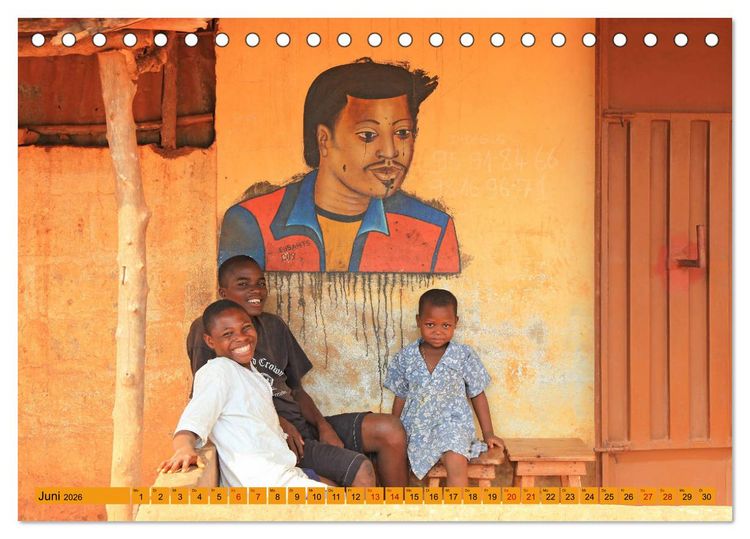 Produktbild: Benin M&auml;rkte Farben Voodoo (Tischkalender 2026 DIN A5 quer), CALVENDO Monatskalender
