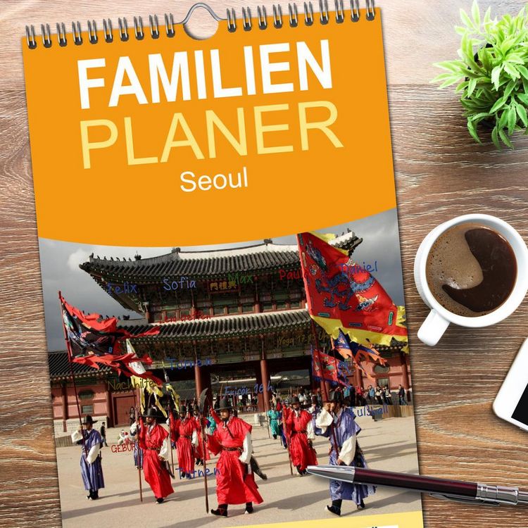 Produktbild: Familienplaner 2026 - Seoul mit 5 Spalten (Wandkalender, 21 x 45 cm) CALVENDO