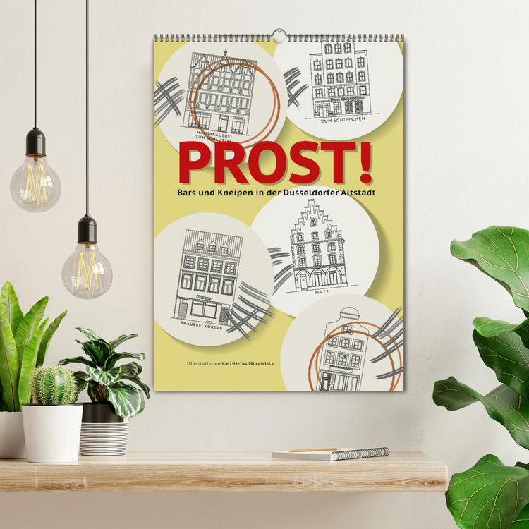 Produktbild: PROST! Bars und Kneipen in der D&uuml;sseldorfer Altstadt (Wandkalender 2026 DIN A2 hoch), CALVENDO Monatskalender