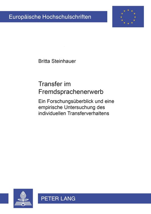 Produktbild: Transfer im Fremdspracherwerb