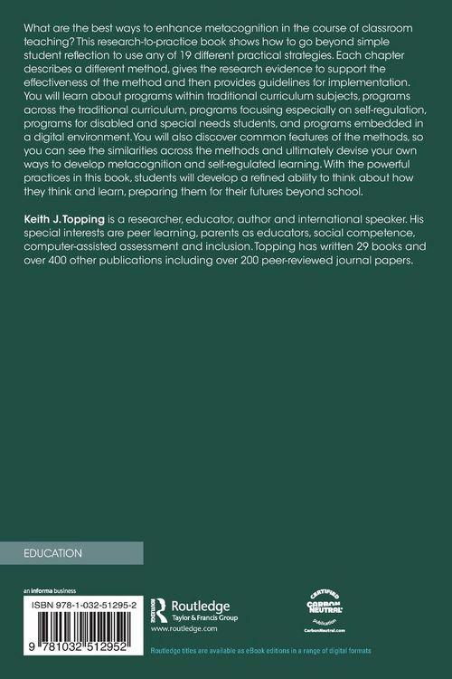 Produktbild: Improving Thinking About Thinking in the Classroom