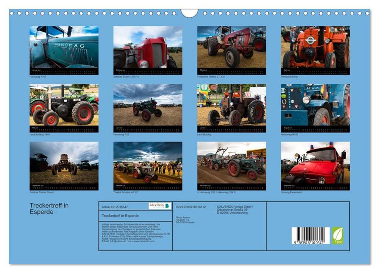 Produktbild: Treckertreff in Esperde (Wandkalender 2026 DIN A3 quer), CALVENDO Monatskalender