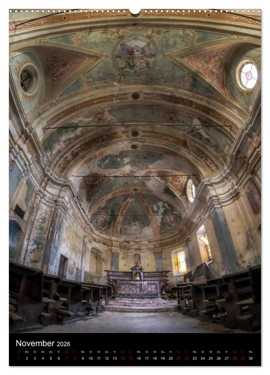 Produktbild: Lost Places - Verlassene Kirchen (hochwertiger Premium Wandkalender 2026 DIN A2 hoch), Kunstdruck in Hochglanz