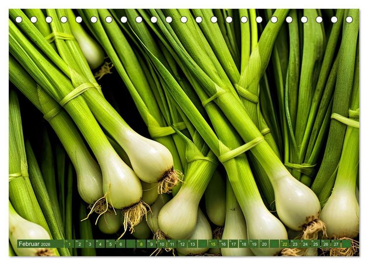 Produktbild: GR&Uuml;N - Gem&uuml;se und Obst - Knackig und Frisch (Tischkalender 2026 DIN A5 quer), CALVENDO Monatskalender