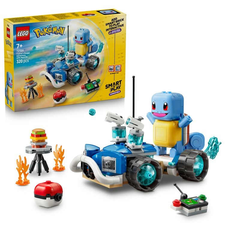 Produktbild: LEGO Pok&eacute;mon SMART Play: Trainer-Buggyabenteuer mit Schiggy kompatibles Set 72156