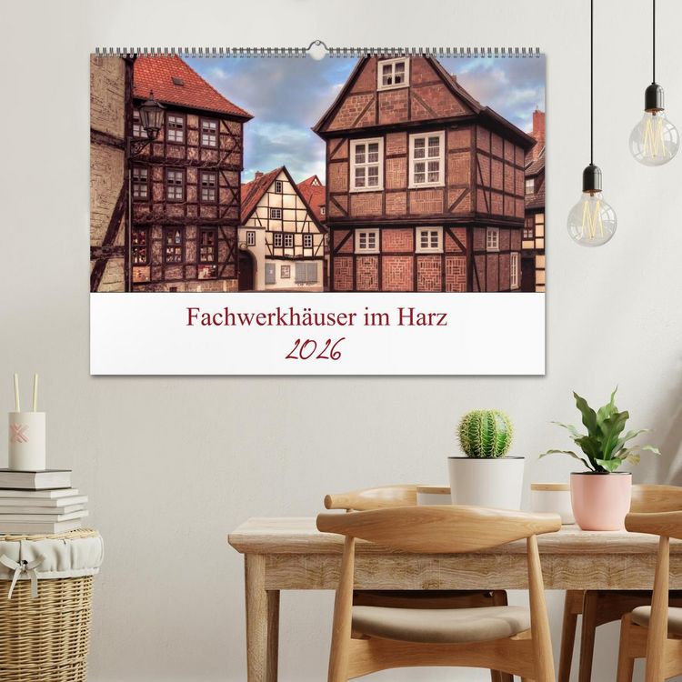 Produktbild: Fachwerkh&auml;user im Harz (Wandkalender 2026 DIN A2 quer), CALVENDO Monatskalender